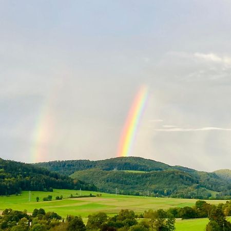 Atemberaubender Ausblick Mit Premium-Wanderwegen Vor Der Haustuer Appartement Albstadt Buitenkant foto