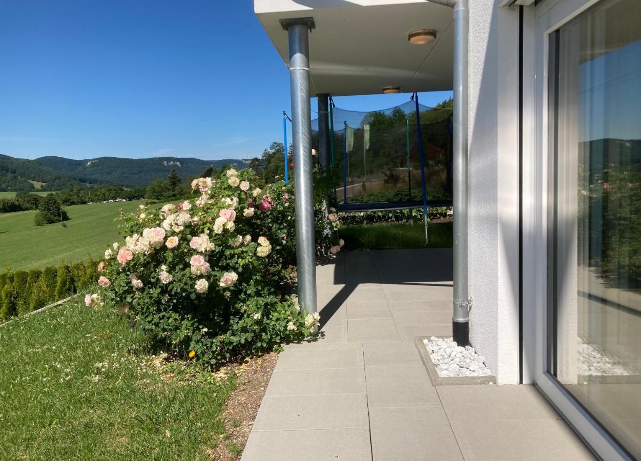 Atemberaubender Ausblick Mit Premium-Wanderwegen Vor Der Haustuer Appartement Albstadt Buitenkant foto